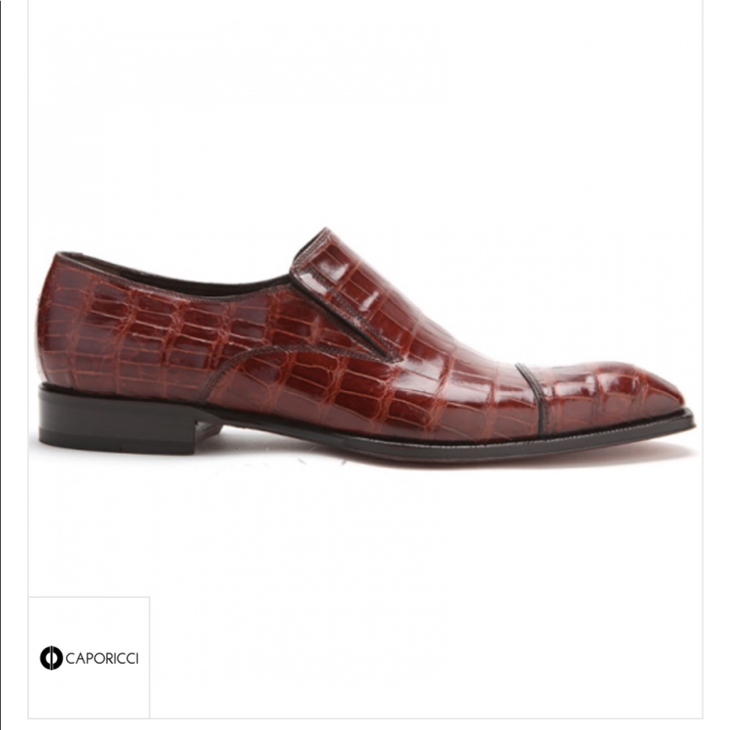 Caporicci 943 Alligator Loafers Gold Brown